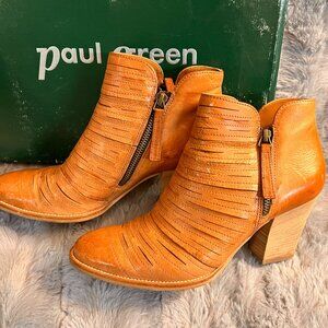 Paul Green Malibu sliced zipped leather booties 7.5